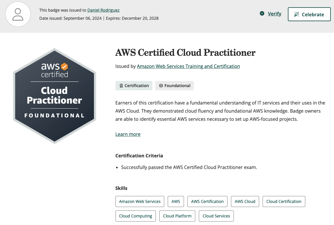 AWS Certified Cloud Practitioner