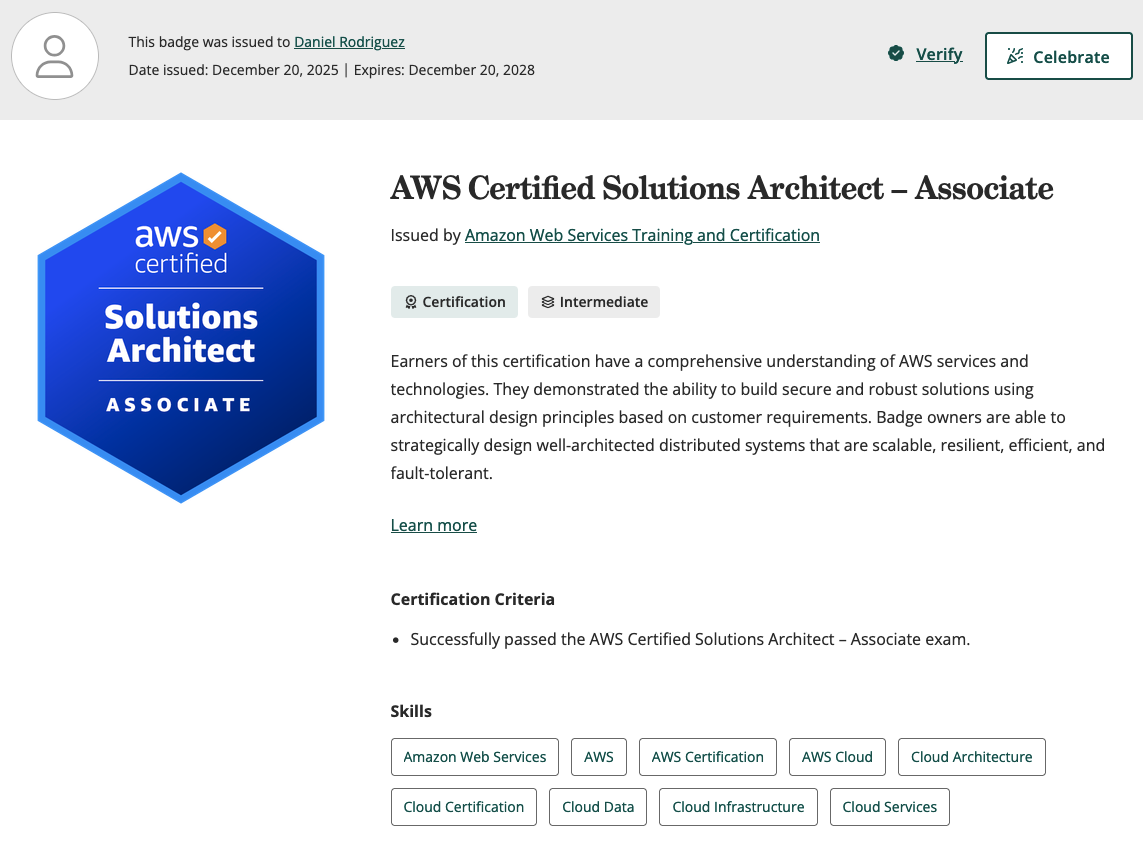 AWS Certified Solutions Architect – Associate