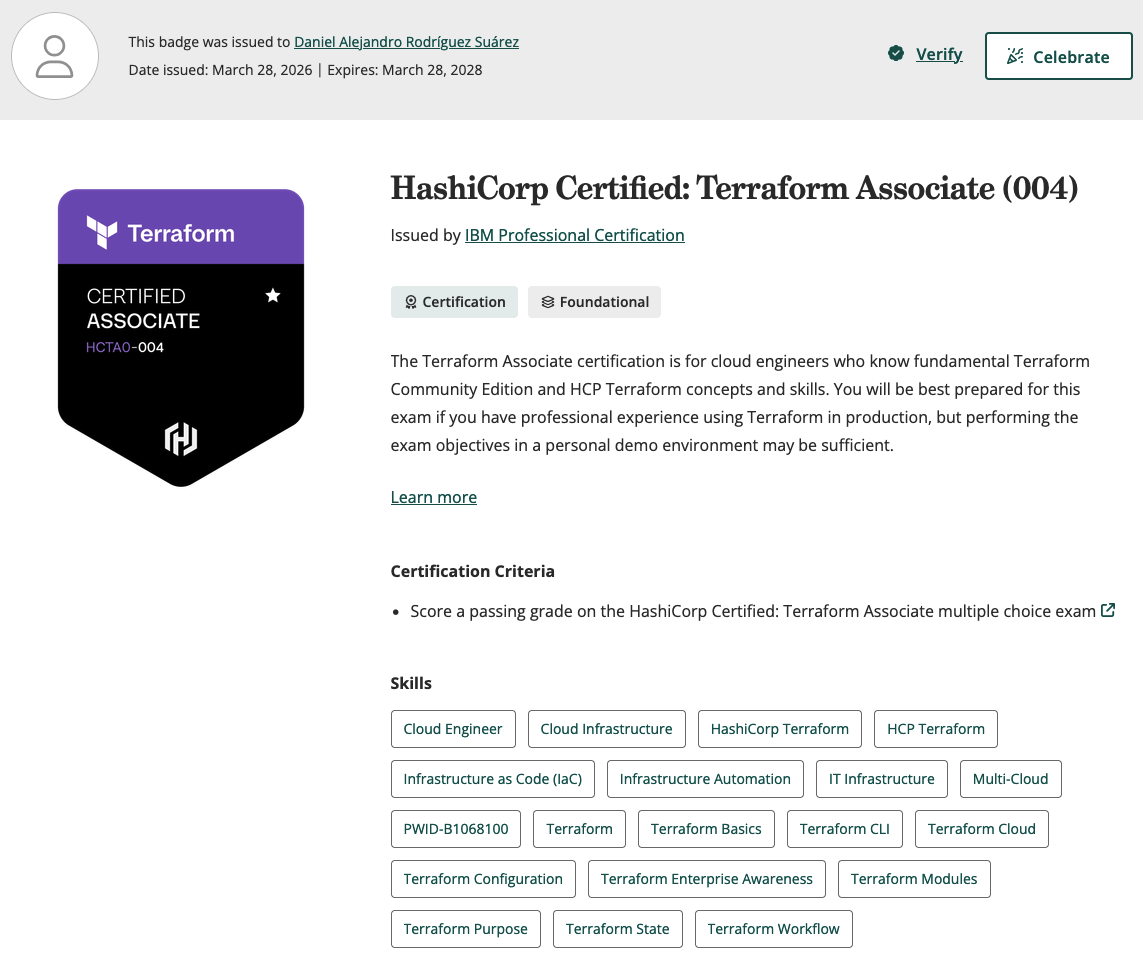 HashiCorp Certified: Terraform Associate